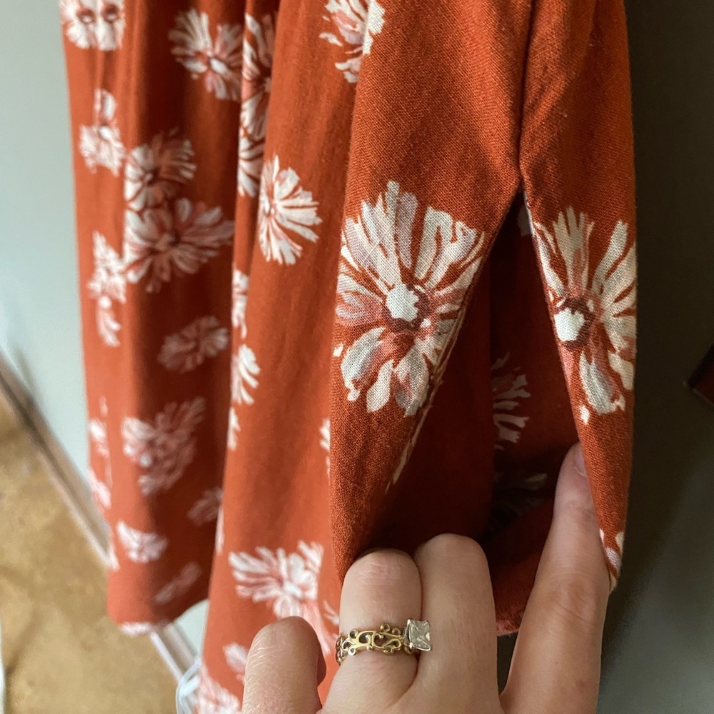 MADEWELL Linen Blend Sophia Midi Dress in Rusty Torch Size XXL ••RARE•• - Picture 7 of 9